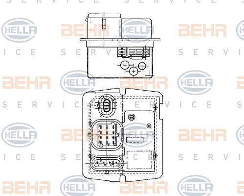 Résistance, pulseur d'air habitacle BEHR HELLA SERVICE *** PREMIUM LINE ***