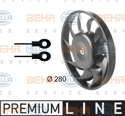 Ventilateur, refroidissement du moteur BEHR HELLA SERVICE *** PREMIUM LINE ***