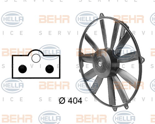 Ventilateur, refroidissement du moteur BEHR HELLA SERVICE