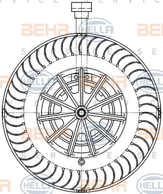 Pulseur d'air habitacle BEHR HELLA SERVICE *** PREMIUM LINE ***