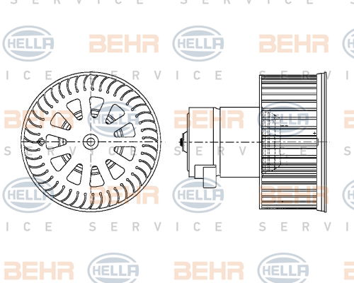 Pulseur d'air habitacle BEHR HELLA SERVICE *** PREMIUM LINE ***