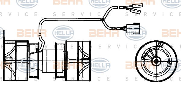 Pulseur d'air habitacle BEHR HELLA SERVICE *** PREMIUM LINE ***