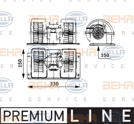 Pulseur d'air habitacle BEHR HELLA SERVICE *** PREMIUM LINE ***