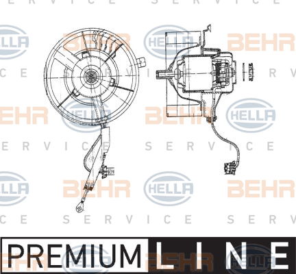 Pulseur d'air habitacle BEHR HELLA SERVICE *** PREMIUM LINE ***