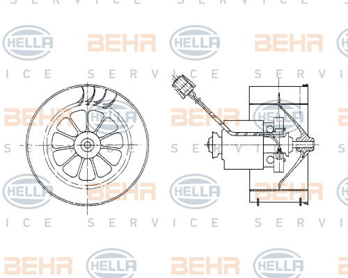 Pulseur d'air habitacle BEHR HELLA SERVICE *** PREMIUM LINE ***