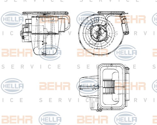 Pulseur d'air habitacle BEHR HELLA SERVICE *** PREMIUM LINE ***