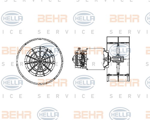 Pulseur d'air habitacle BEHR HELLA SERVICE *** PREMIUM LINE ***