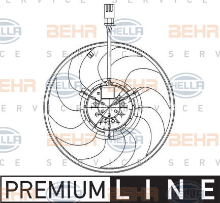 Ventilateur, refroidissement du moteur BEHR HELLA SERVICE *** PREMIUM LINE ***