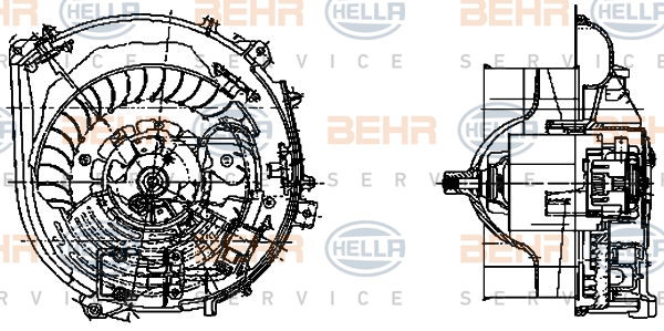 Pulseur d'air habitacle BEHR HELLA SERVICE *** PREMIUM LINE ***