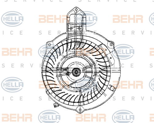 Pulseur d'air habitacle BEHR HELLA SERVICE *** PREMIUM LINE ***
