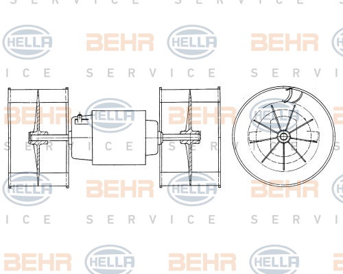 Pulseur d'air habitacle BEHR HELLA SERVICE *** PREMIUM LINE ***
