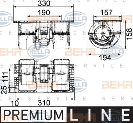 Pulseur d'air habitacle BEHR HELLA SERVICE *** PREMIUM LINE ***