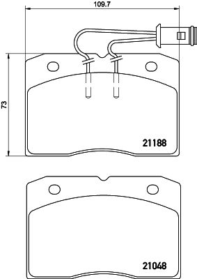 Kit de plaquettes de frein, frein à disque