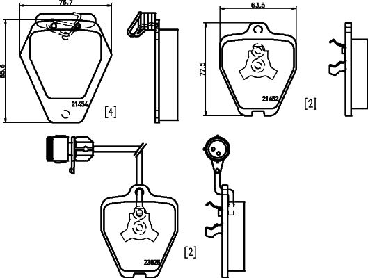 Kit de plaquettes de frein, frein à disque