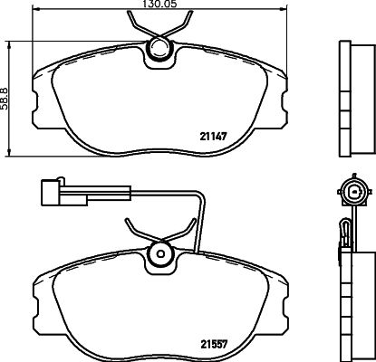 Kit de plaquettes de frein, frein à disque