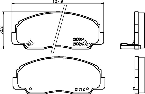 Kit de plaquettes de frein, frein à disque