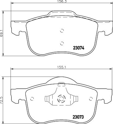 Kit de plaquettes de frein, frein à disque