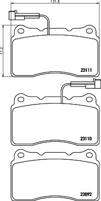 Kit de plaquettes de frein, frein à disque