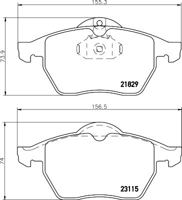 Kit de plaquettes de frein, frein à disque