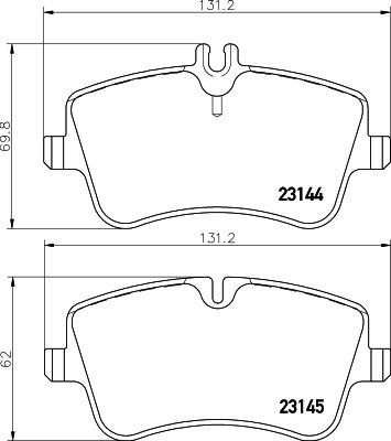 Kit de plaquettes de frein, frein à disque