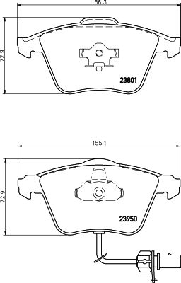 Kit de plaquettes de frein, frein à disque