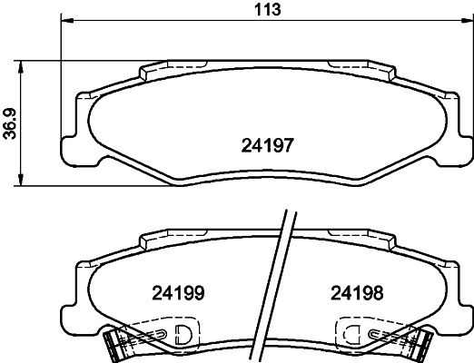 Kit de plaquettes de frein, frein à disque