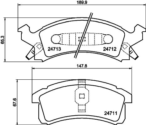 Kit de plaquettes de frein, frein à disque