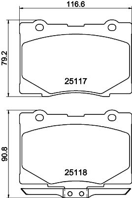 Kit de plaquettes de frein, frein à disque