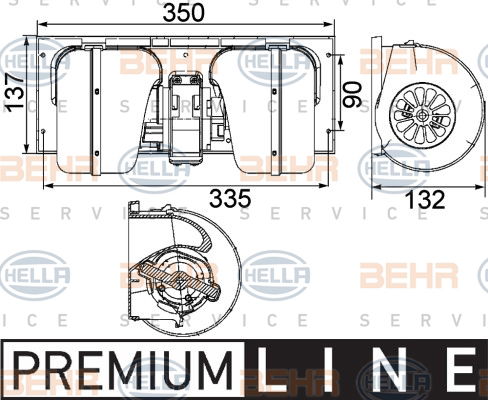Pulseur d'air habitacle BEHR HELLA SERVICE *** PREMIUM LINE ***