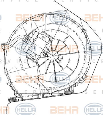 Pulseur d'air habitacle BEHR HELLA SERVICE *** PREMIUM LINE ***