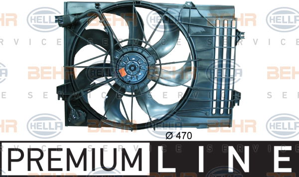 Ventilateur, refroidissement du moteur BEHR HELLA SERVICE *** PREMIUM LINE ***