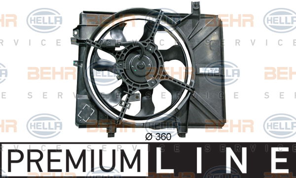 Ventilateur, refroidissement du moteur BEHR HELLA SERVICE *** PREMIUM LINE ***