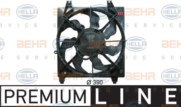 Ventilateur, refroidissement du moteur BEHR HELLA SERVICE *** PREMIUM LINE ***