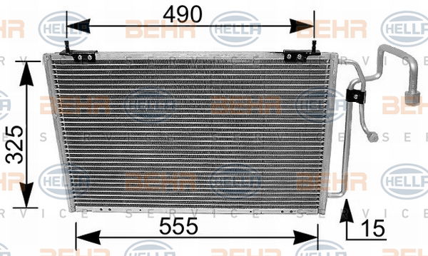 Condenseur, climatisation BEHR HELLA SERVICE