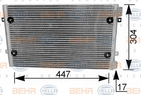 Condenseur, climatisation BEHR HELLA SERVICE