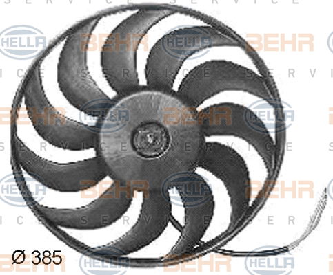 Ventilateur, refroidissement du moteur BEHR HELLA SERVICE