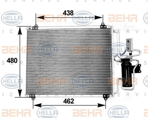 Condenseur, climatisation BEHR HELLA SERVICE