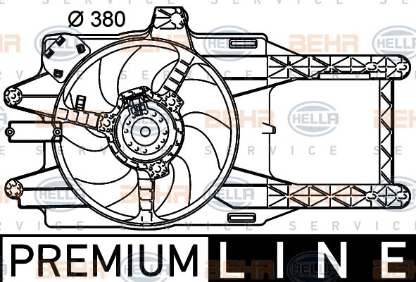 Ventilateur, refroidissement du moteur BEHR HELLA SERVICE *** PREMIUM LINE ***