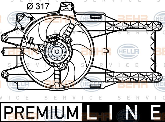 Ventilateur, refroidissement du moteur