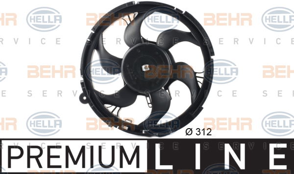 Ventilateur, refroidissement du moteur BEHR HELLA SERVICE *** PREMIUM LINE ***