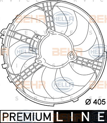 Ventilateur, refroidissement du moteur