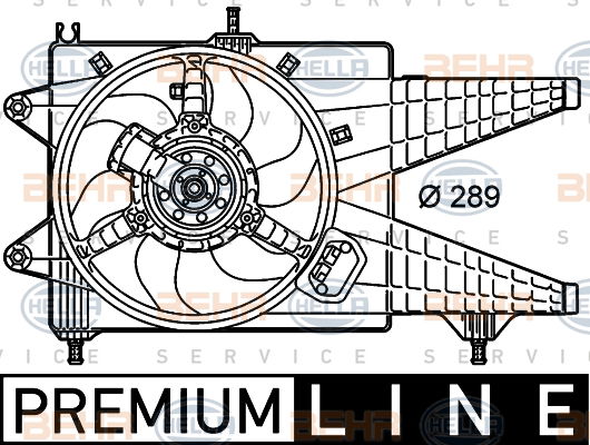 Ventilateur, refroidissement du moteur BEHR HELLA SERVICE *** PREMIUM LINE ***