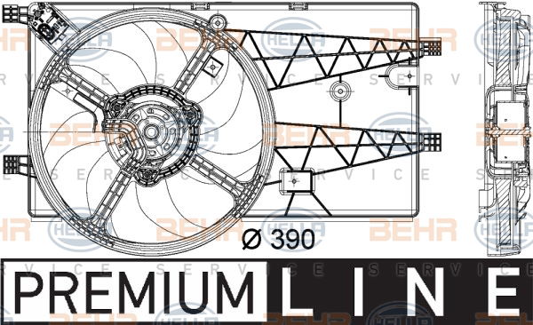 Ventilateur, refroidissement du moteur