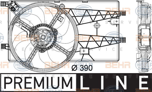 Ventilateur, refroidissement du moteur