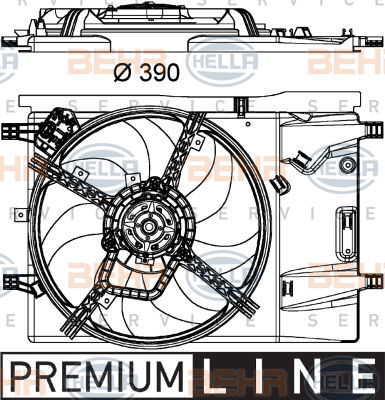 Ventilateur, refroidissement du moteur
