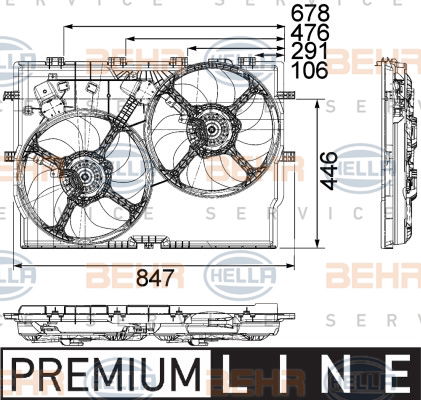 Ventilateur, refroidissement du moteur