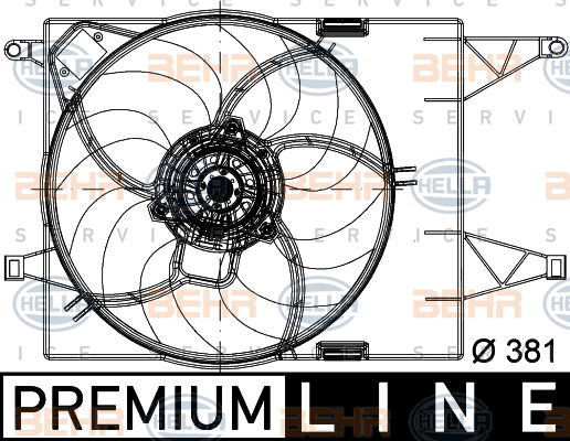 Ventilateur, refroidissement du moteur