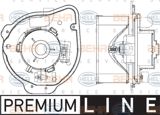 Pulseur d'air habitacle BEHR HELLA SERVICE *** PREMIUM LINE ***