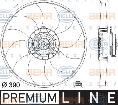 Ventilateur, refroidissement du moteur