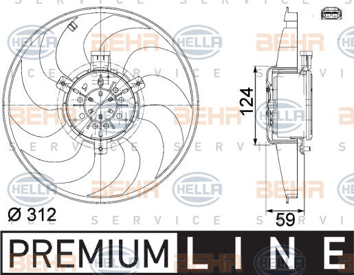 Ventilateur, refroidissement du moteur